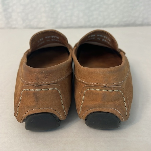 MASSIMO MATTEO PENNY KEEPER BROWN LEATHER LOAFER DRIVING SHOES MOCCASINS 7.5 - Picture 10 of 16